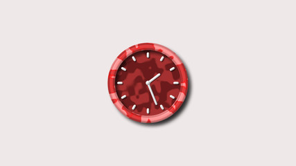 Red clock icon on white background,red army design clock icon