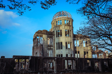 Ruins of A-Bomb Dome in the Heart of Hiroshima, Japan