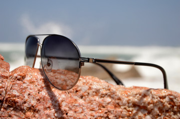 sunglasses on the beach