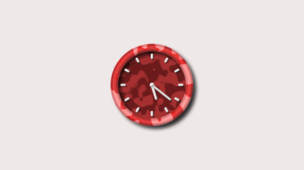 New clock icon,3d wall clock icon,Red army 3d wall clock icon