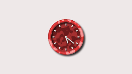Fototapeta premium New clock icon,3d wall clock icon,Red army 3d wall clock icon
