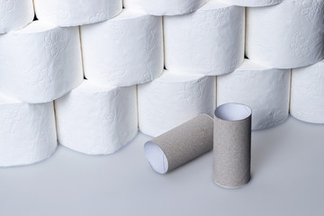 Rolls of toilet paper
