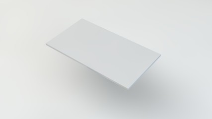 3d rendering, 3d illustration. Illustration of a business card on a light background.