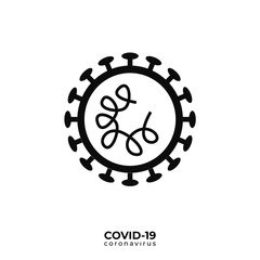 Icon Covid-19 Coronavirus MERS-Cov. Viral pandemic.