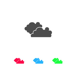 Clouds icon flat.