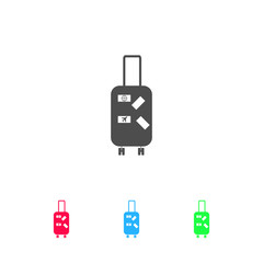 Travel bag icon flat.