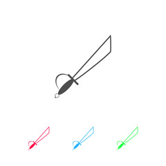 Sword icon flat.