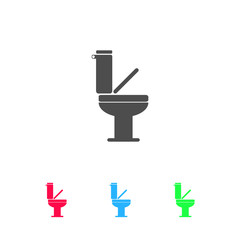 Toilet icon flat.