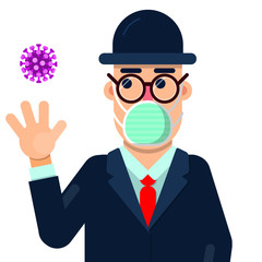 a nice character with protective mask