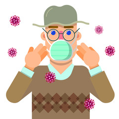 a nice character with protective mask