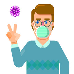 a nice character with protective mask