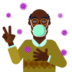 a nice character with protective mask