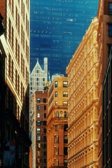 Obraz premium New York City street sunset