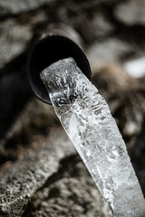 Frosted Water, frozen bubbles,  icy cold surface