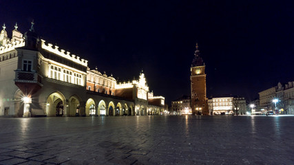 Fototapeta na wymiar 24-03-2020 Puste Stare miasto Krakowa. Coronavirus (Covid-19).