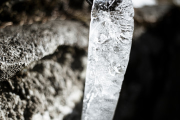 Frosted Water, frozen bubbles,  icy cold surface