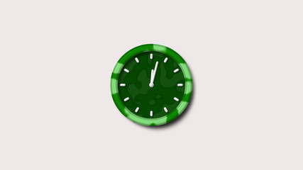 Amazing green clock icon,green army design 3d clock icon,wall clock