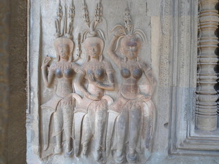 Wall sculptures of angkor wat cambodia asia indochina siem reap stone