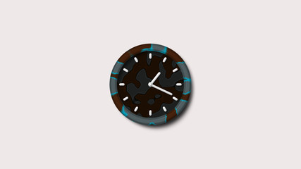 New 3d army clock icon,White background 3d wall clock,clock icon