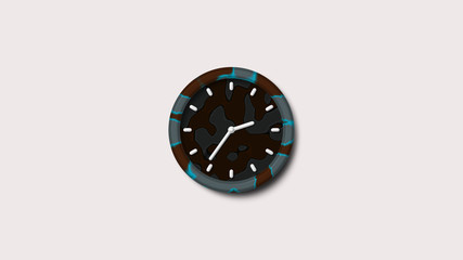 New 3d army clock icon,White background 3d wall clock,clock icon