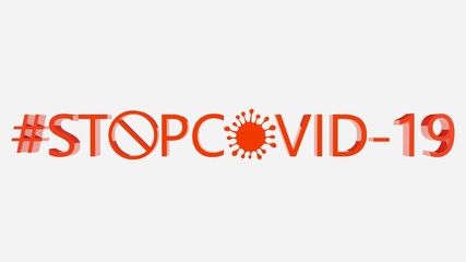 COVID-19 coronavirus hashtags 3d illustration. Coronavirus protection. Prevention the spread of COVID-19.