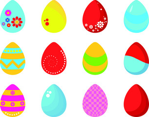 Colorful Easter eggs illustration (vector)