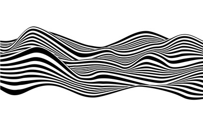 OPTICAL ART WAVED STRIPED BACKGROUND. ABSTRACT GRAPHIC DESIGN. SURREAL ILLUSTRATION.