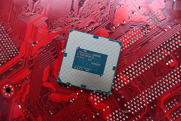 Circuit board. Technology background. Central Computer Processors CPU concept. Motherboard digital...
