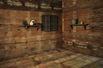 vintage grunge yellow wooden wall