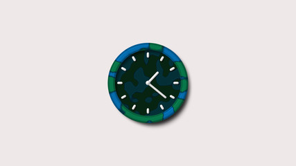 Amazing 3d wall clock icon on white background,3d clock icon,white wall clock