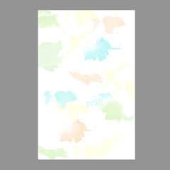 templates with bright spots of watercolor on a white background for an inscription or poster