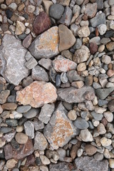 river gravel at beach closeup
