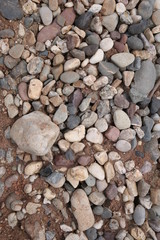 river gravel at beach closeup