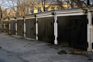 Car private capital garages in the city