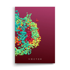 Background for medicine, science or technology. Vector illustration with dynamic effect.