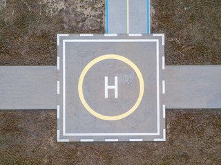 Drone view of the helipad.