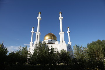 Astana, Kazakhstan. View of the mosque