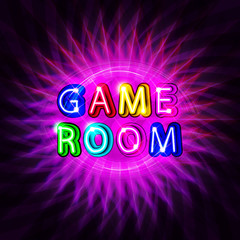 Game room neon sign
