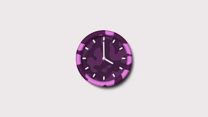 Army design 3d wall clock icon,wall clock icon,pink dark army clock icon