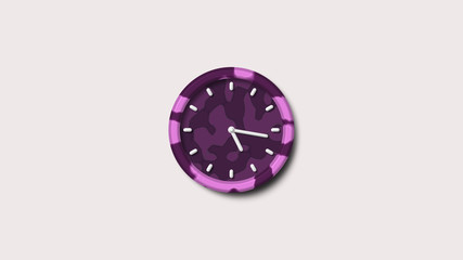 Army design 3d wall clock icon,wall clock icon,pink dark army clock icon