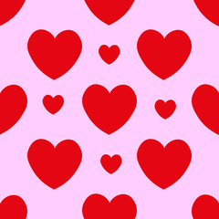 Seamless texture with hearts. Style for Valentine's Day. Vector