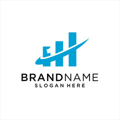 Fototapeta premium finance template logo with number 1 and curves, logo Curve Idea logo design inspiration