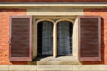 English style building windows
