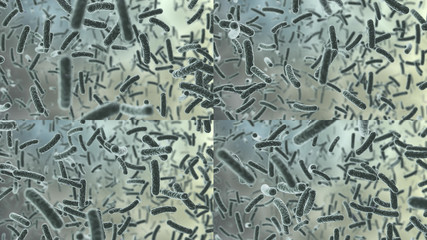 Virus SARS COVID-19 Coronavirus cell bacteria medical biology science 3D illustration.