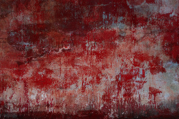 Abstract red background in grunge style. Old red concrete wall
