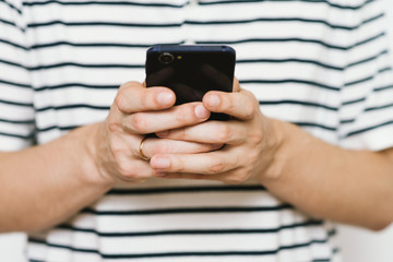A man with a smartphone