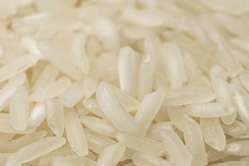 Groats white rice porridge white closeup. Macro photography