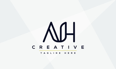 AH Letter Logo Design. Creative Modern A H Letters icon vector Illustration.