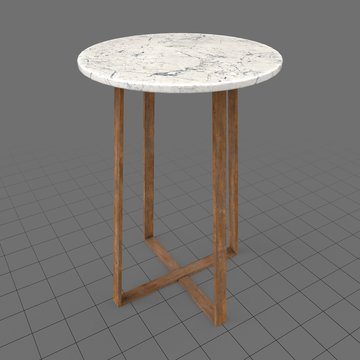 Round bedside table