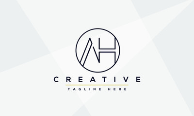 AH Letter Logo Design. Creative Modern A H Letters icon vector Illustration.